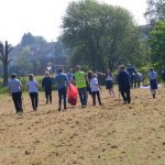 Kids hunt through woodland for bugs and litter