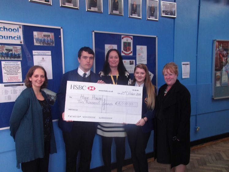 £2000 raised for Hope House Hospice by local secondary school