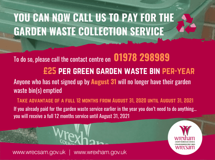 Reminder: unless you’ve paid, your garden waste won’t be collected from August 31