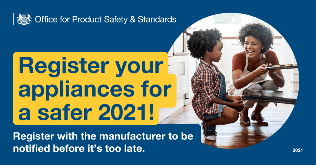 Register your appliances for a safer 2021