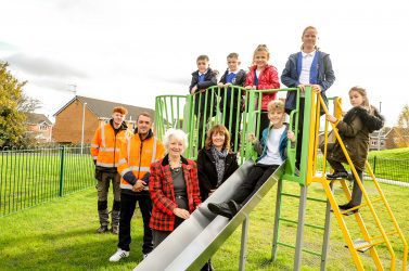 Celebrations as new play area opens in Pentre Broughton