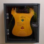 Defibrillator at recycling centre