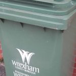 Green garden waste bin