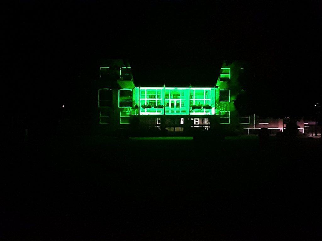 Lighting it green and making a swoosh for Recycle Week