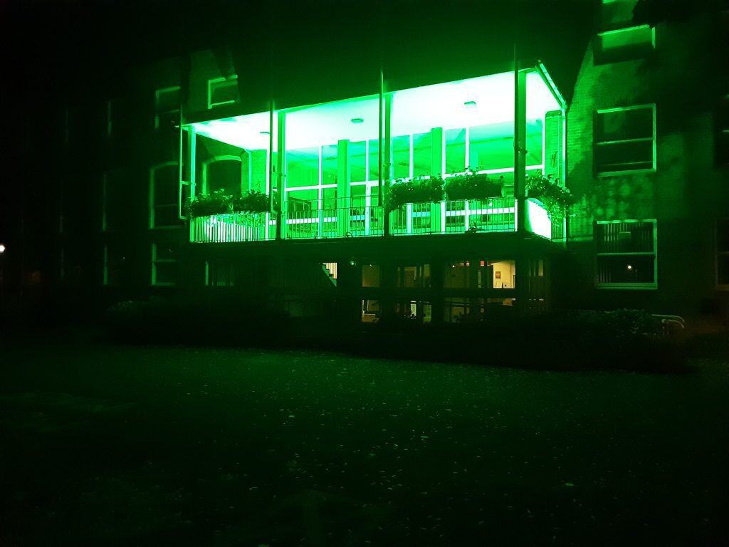 Lighting it green and making a swoosh for Recycle Week