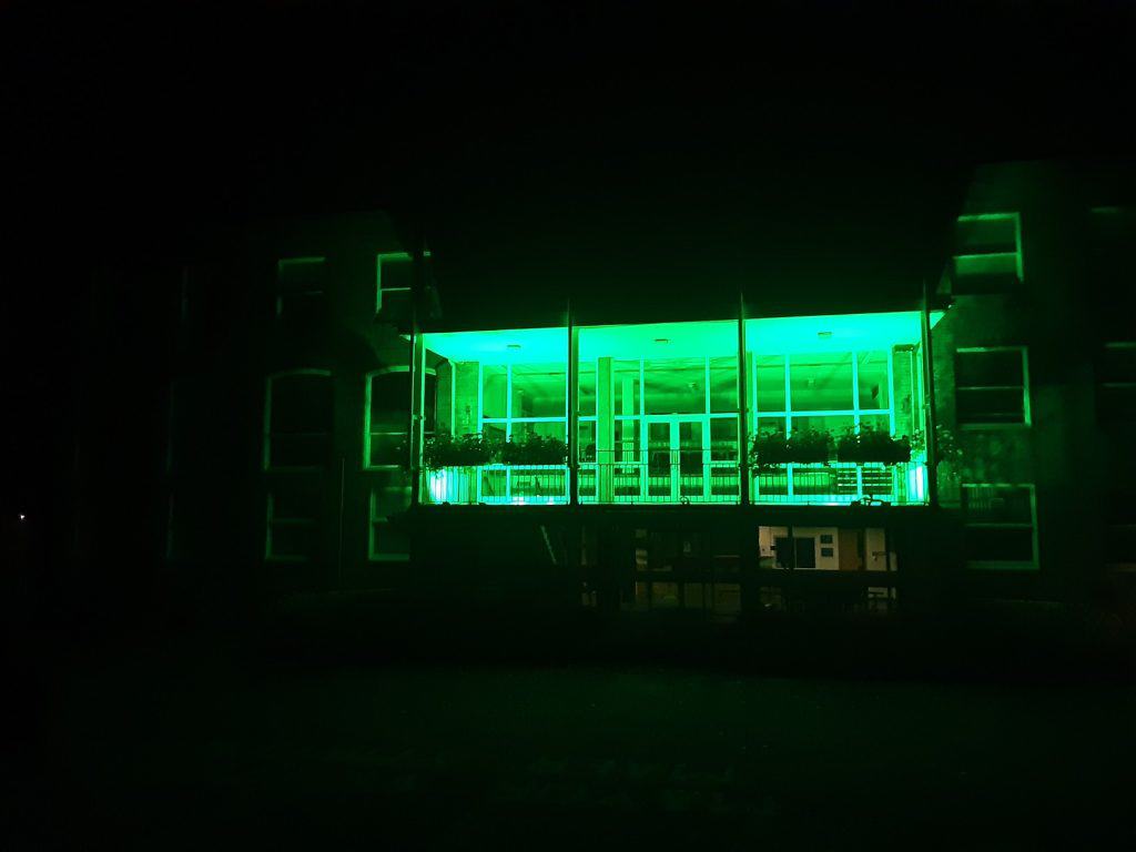 Lighting it green and making a swoosh for Recycle Week