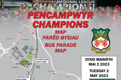Wrexham AFC victory parade route map