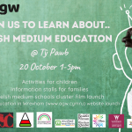 A celebration of Iaith Gymraeg (Welsh language) in Wrexham to mark launch of new Welsh education website