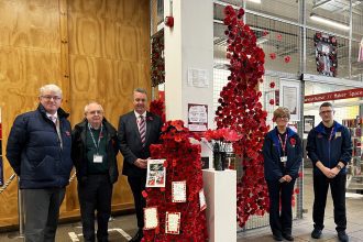 'River of Poppies' display at Tŷ Pawb