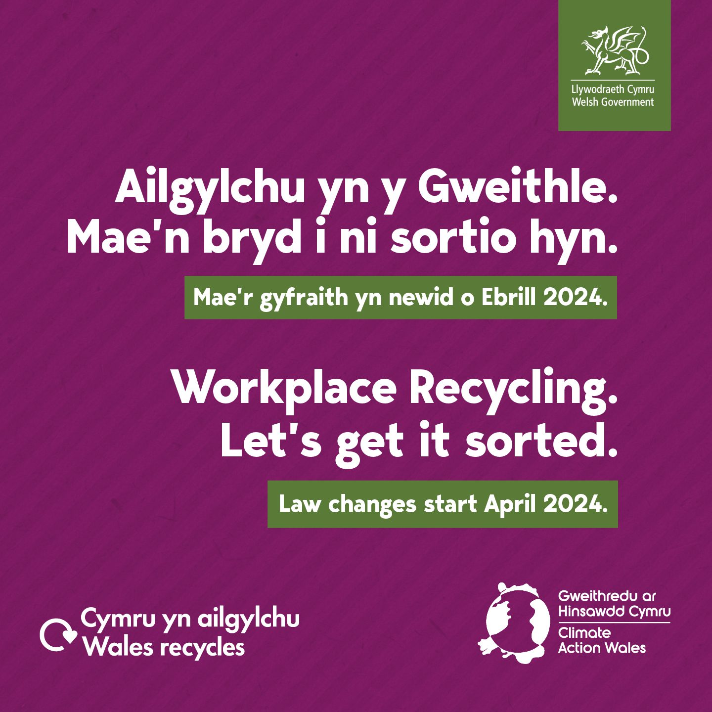 Workplace recycling is changing - Wrexham Council News