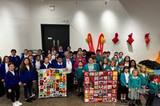 Schools create stunning patchworks inspired by the Wrexham Tailor’s Quilt