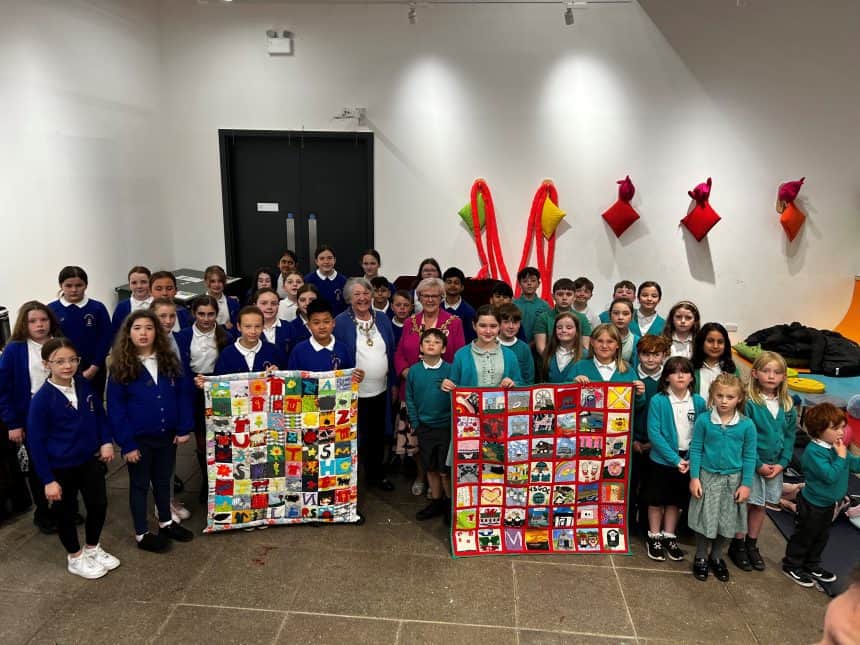 Schools create stunning patchworks inspired by the Wrexham Tailor’s Quilt