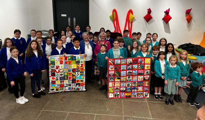 Schools create stunning patchworks inspired by the Wrexham Tailor’s Quilt