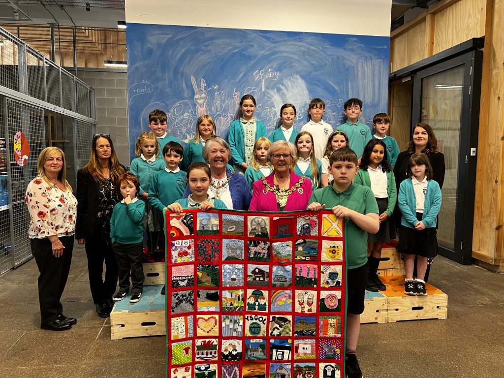 Schools create stunning patchworks inspired by the Wrexham Tailor’s Quilt