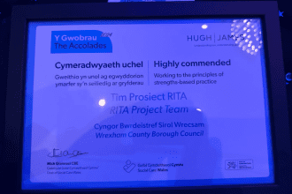 RITA Project Team highly commended by Social Care Wales Accolades 2024