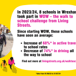 Pupils in Wrexham are starting the day on the right foot with WOW – the walk to school challenge from Living Streets.