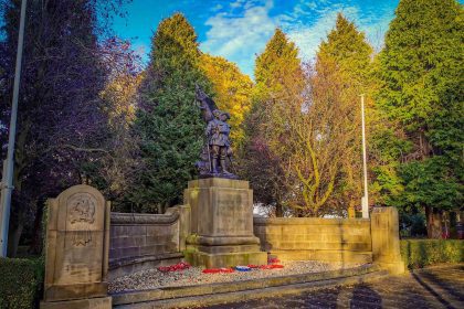 Remembrance Sunday - image shows the cenotaph at Bodhyfryd in Wrexham