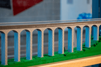 Wrexham unveils LEGO Pontcysyllte Aqueduct model in campaign to reach 10,000 votes