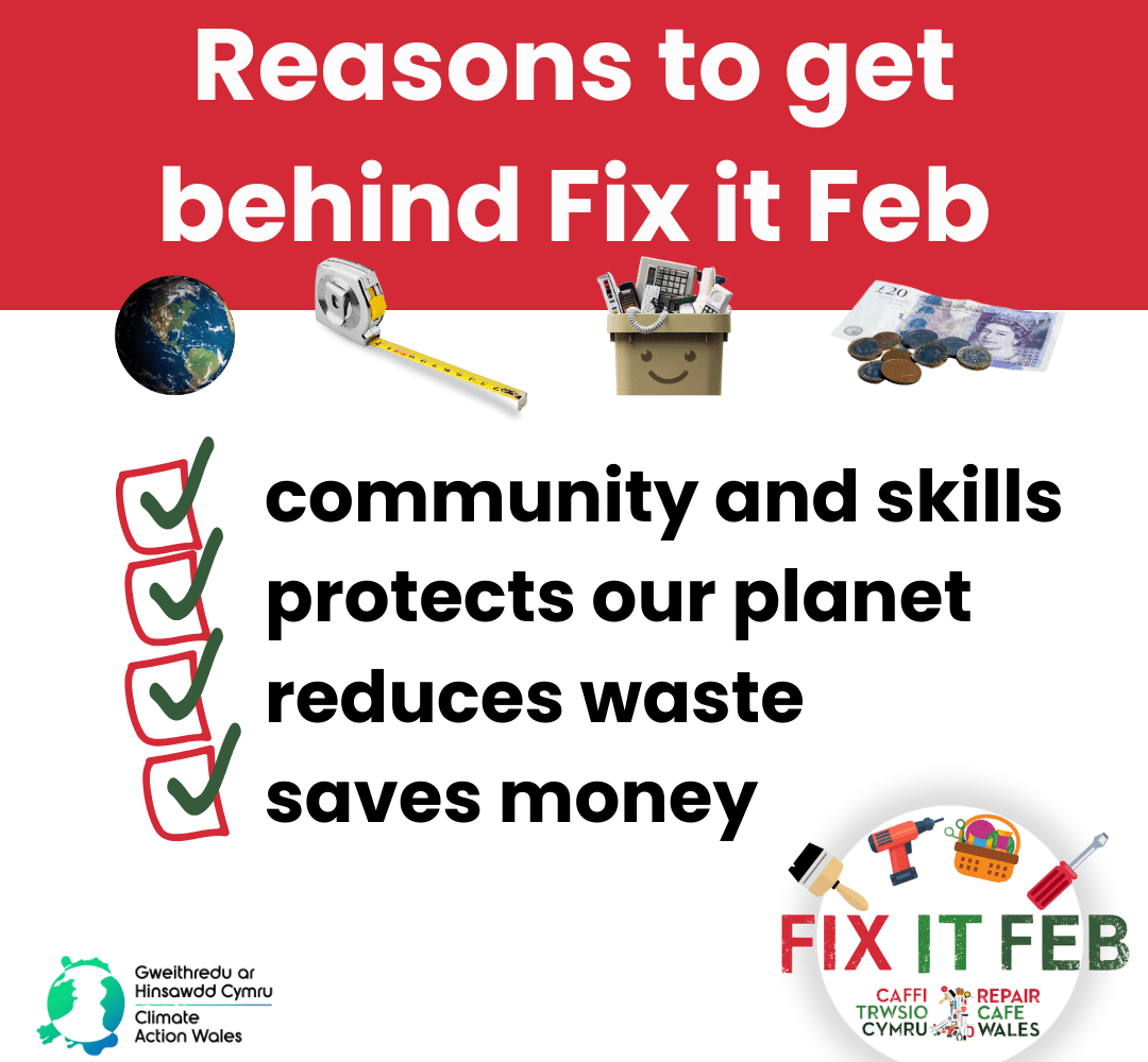 Wrexham residents encouraged to join Repair Cafe Wales’ “Fix It Feb” campaign