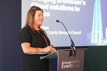 Jan Picken, Senior MIS Support and Training Officer for Wrexham Council as a guest speaker at Bromcom’s annual event at the iconic Shard building in London.