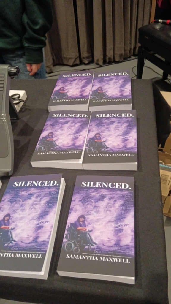 Samantha Maxwell local author book launched at Tŷ Pawb