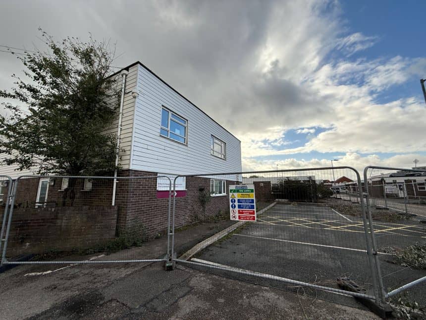 building with fencing surrounding