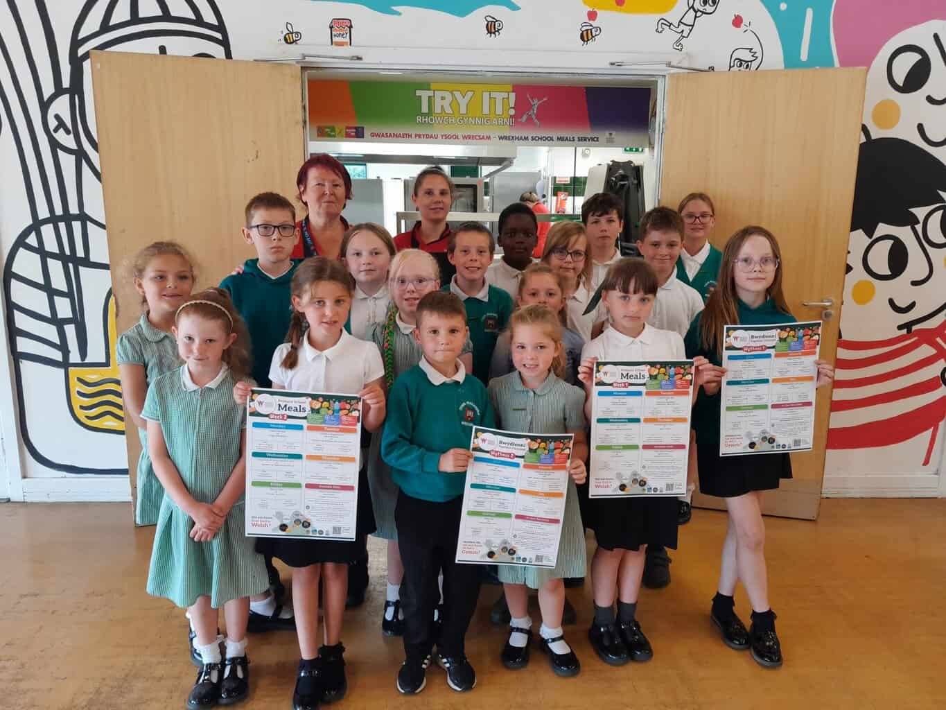 Pupils with revamped school menu