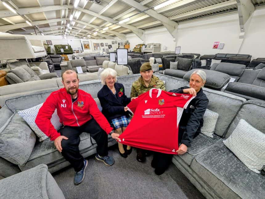 New kit for football team in Wrexham that brings together veterans from across the county