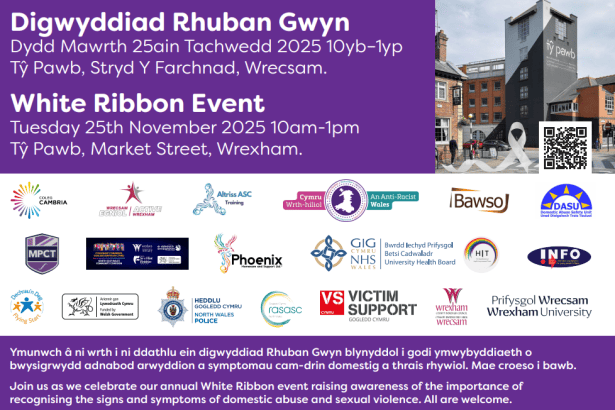 White Ribbon event will be held at Tŷ Pawb