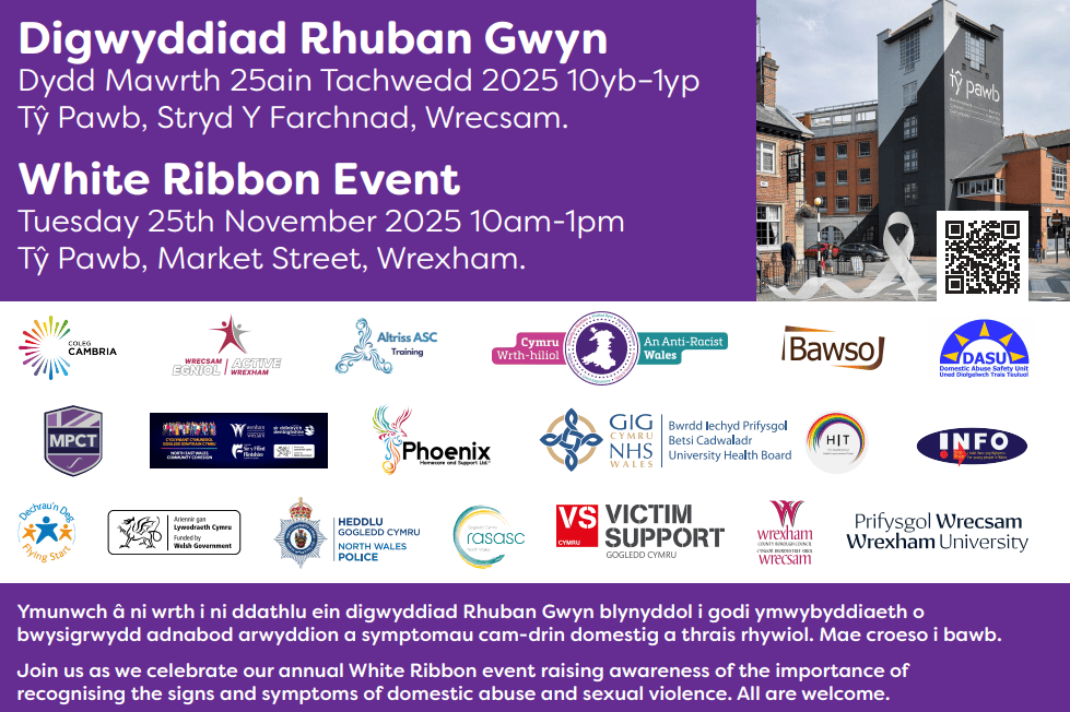 White Ribbon Rally Ph White Ribbon event will be held at Tŷ Pawb - Wrexham Council News