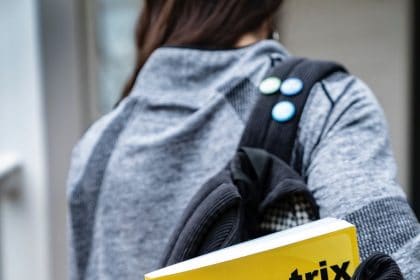 Student with their school bag