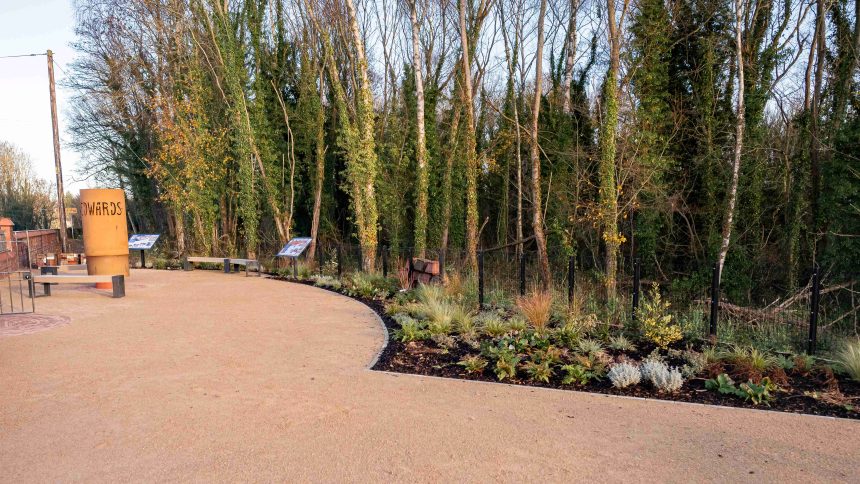 JC Edwards Wall and Public Garden site