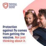 Parents whose children missed their flu vaccine in school are being urged to take up the offer, as flu cases in Wales continue to rise.