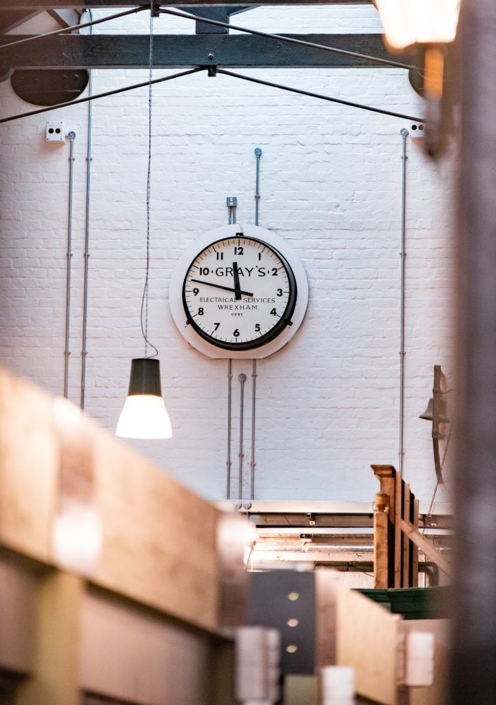 Restored Clock in Wrexham Butchers Market