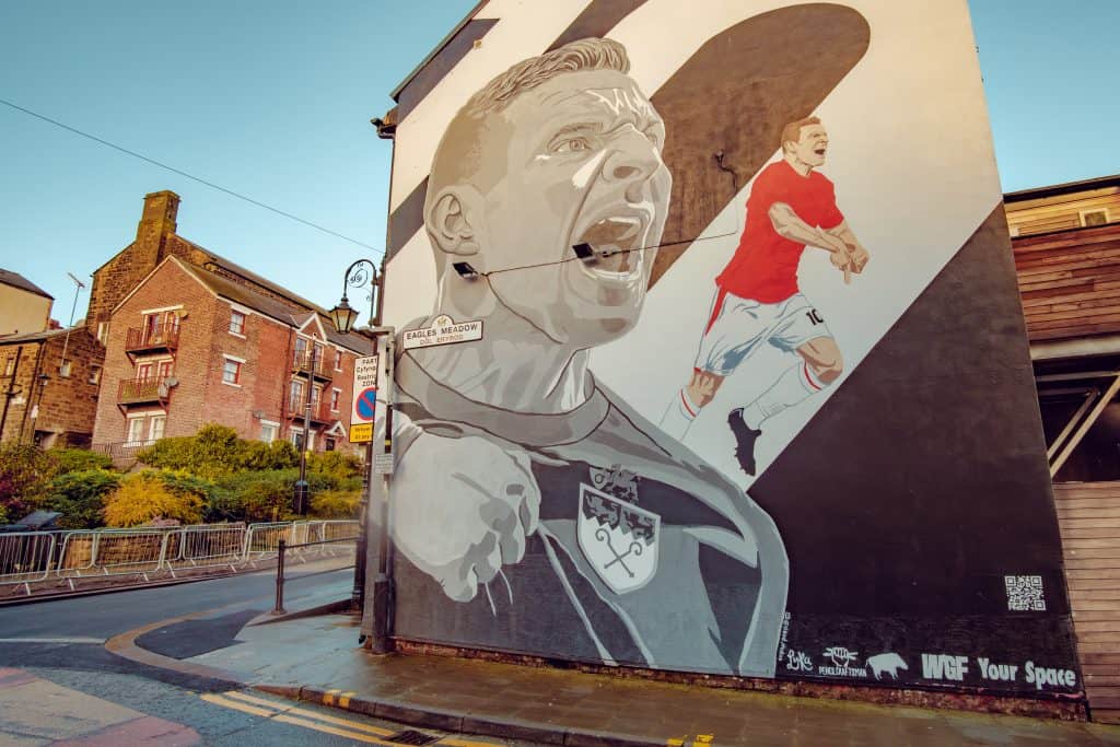 Art Trail Mural of Footballer Paul Mullin 