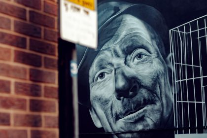 Wrexham Art Trail Mural of Miner