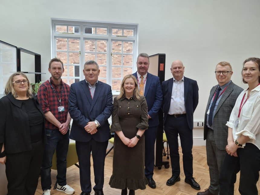 Jayme Bryant MS visits the Creative Hub in Wrexham