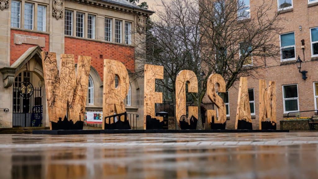Iconic WRECSAM letters unveiled in Queens Square