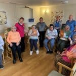 Image: Residents and staff at Penygelli care home in Wrexham.