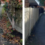 before and after of estate pathway