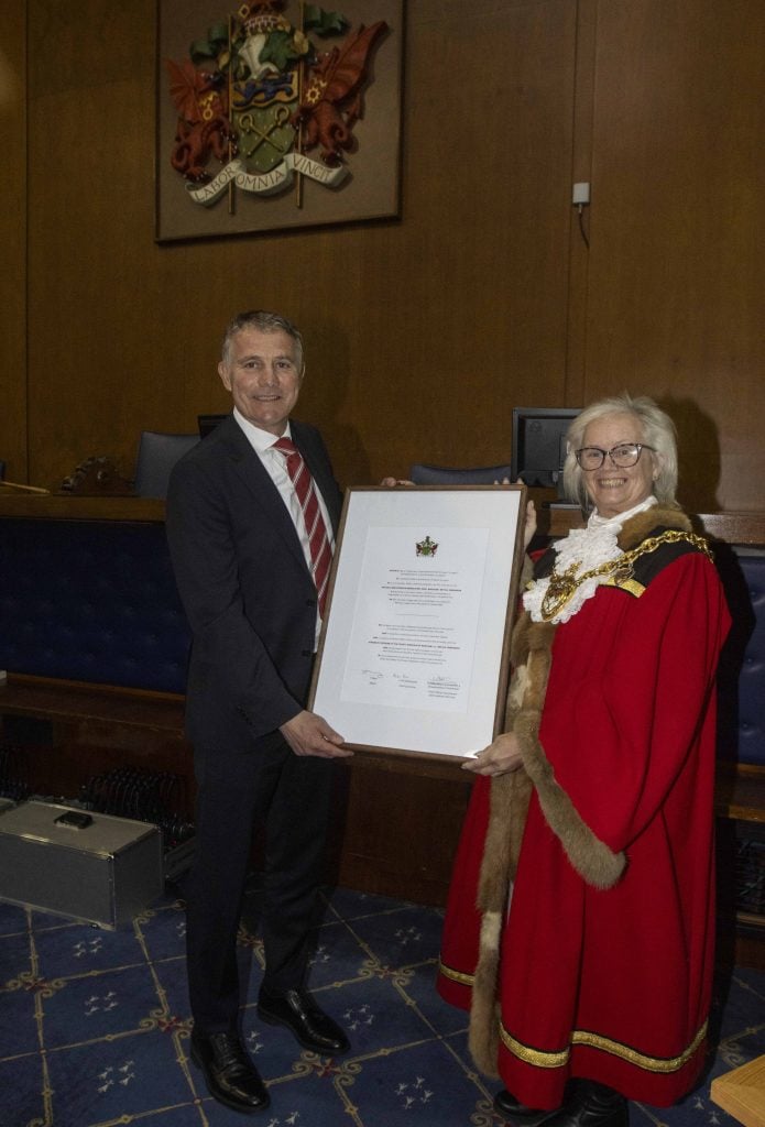 Picture special: Wrexham manager Phil Parkinson receives Freedom of the County Borough