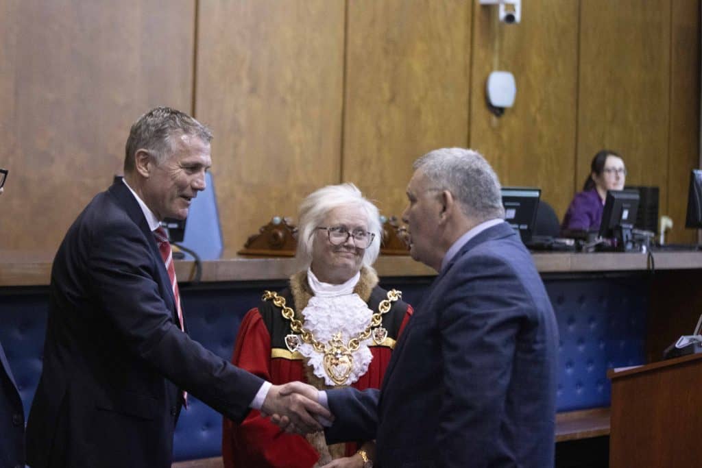 Picture special: Wrexham manager Phil Parkinson receives Freedom of the County Borough
