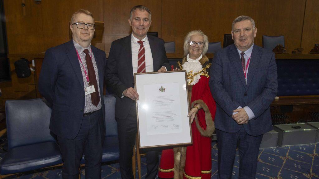 Picture special: Wrexham manager Phil Parkinson receives Freedom of the County Borough