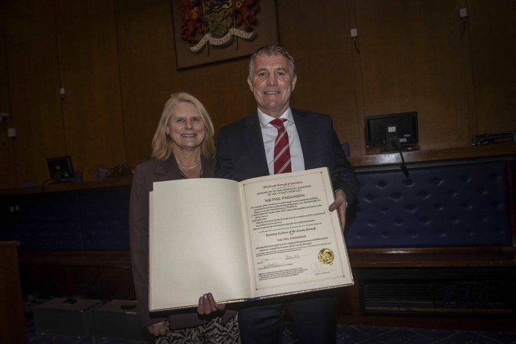 Picture special: Wrexham manager Phil Parkinson receives Freedom of the County Borough