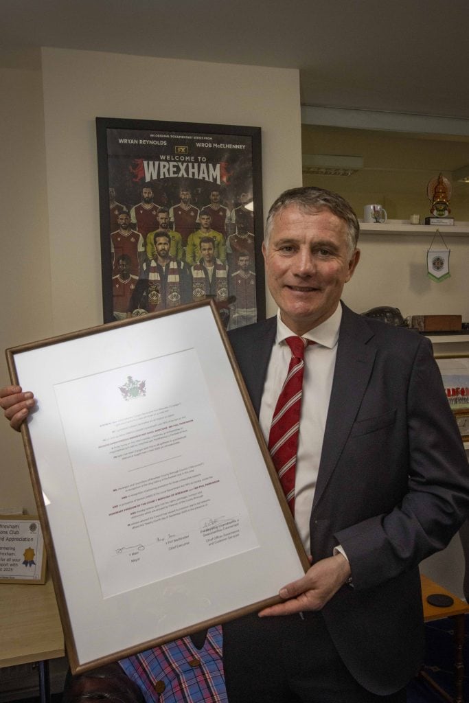 Picture special: Wrexham manager Phil Parkinson receives Freedom of the County Borough