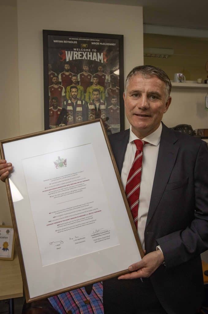 Picture special: Wrexham manager Phil Parkinson receives Freedom of the County Borough