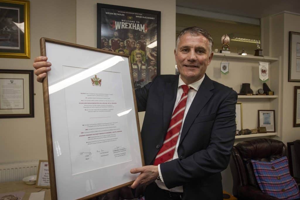 Picture special: Wrexham manager Phil Parkinson receives Freedom of the County Borough
