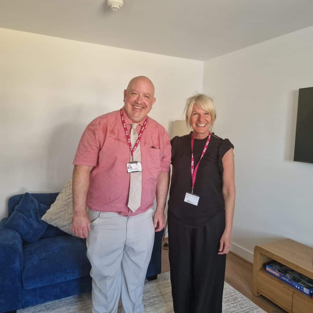 Counciler Rob Walsh and Louise Davies-Rae Head of Service .