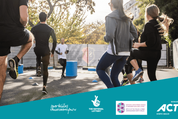 sportwales chwaraeoncymru The National Lottery Swyddfa Comisiynydd Heddlu Office of the police and crime commissioner North Wales Gogledd Cymru Actif Actif North Wales