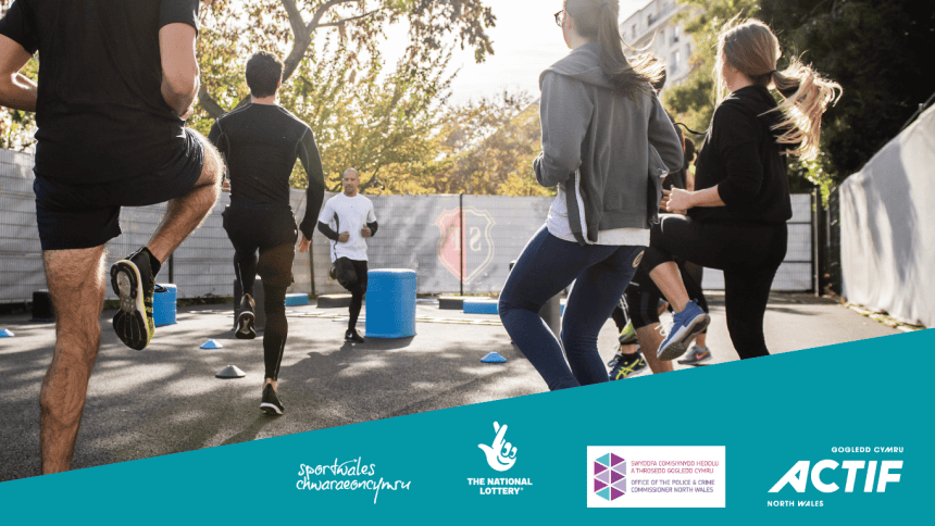 sportwales chwaraeoncymru The National Lottery Swyddfa Comisiynydd Heddlu Office of the police and crime commissioner North Wales Gogledd Cymru Actif Actif North Wales